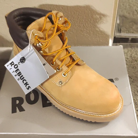 Men\'s Roebucks Lite Tan Steel Toe Boot 9D Roebuck Work Boots | eBay main image 2